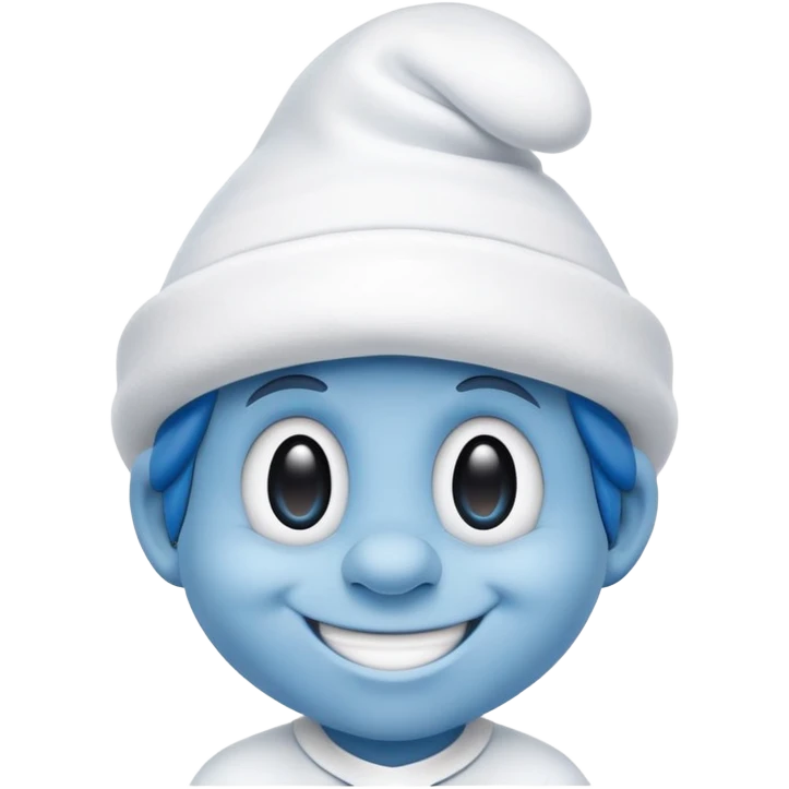 Smurf with a hat emoji