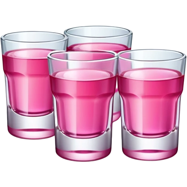 Shot glasses with pink alcohol  emoji