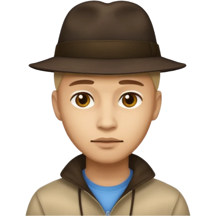 Make a mysterious guy with a hat and he's in the shadow emoji