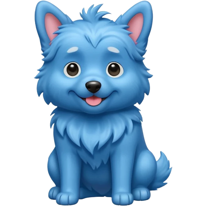 Blue dog emoji