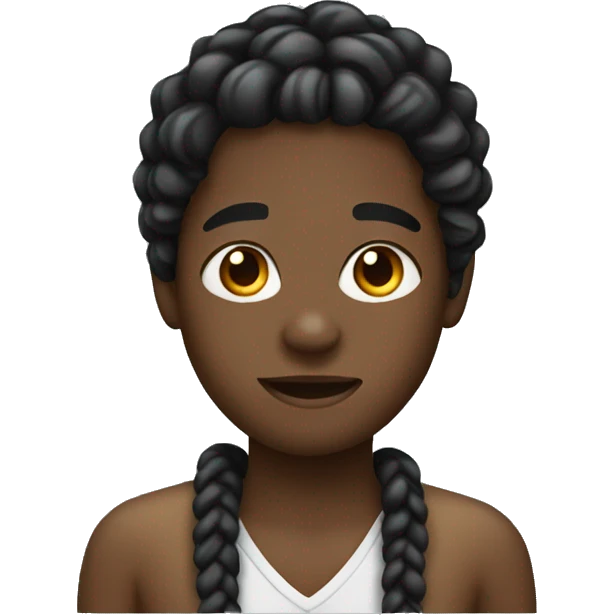 Black boy with braids emoji