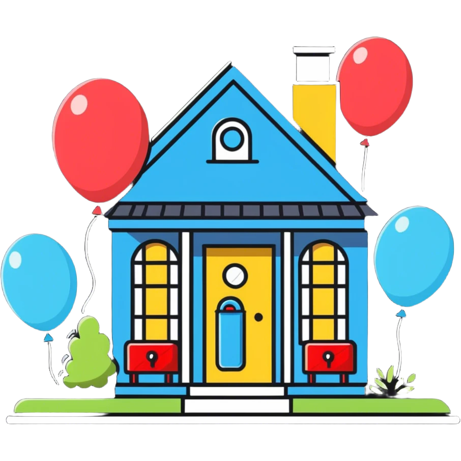 Up movie house cake for birthday  emoji