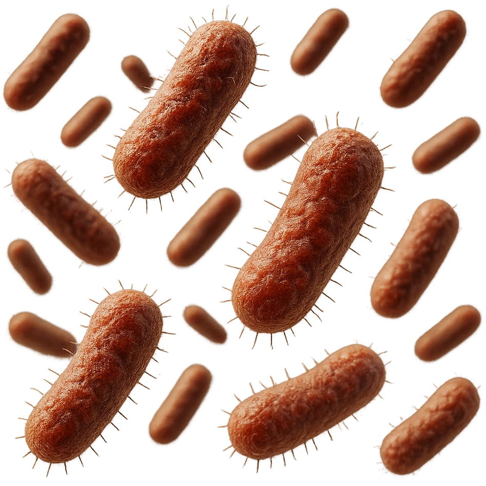 batteri intestinali anatomici fluttuano in aria, iperrealistico 4k emoji