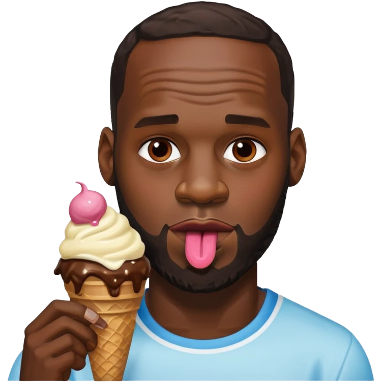 lebron james eating ice cream emoji
