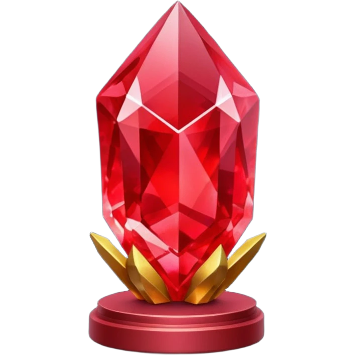 Magic red mineral crystal On the stand emoji