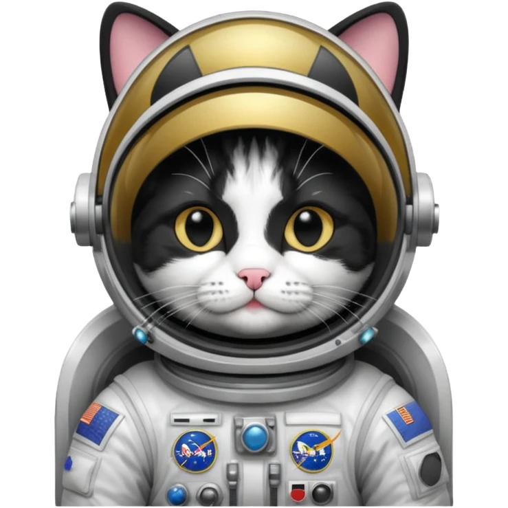 tuxedo cat Astronaut emoji