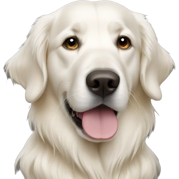 White Golden Retriever emoji