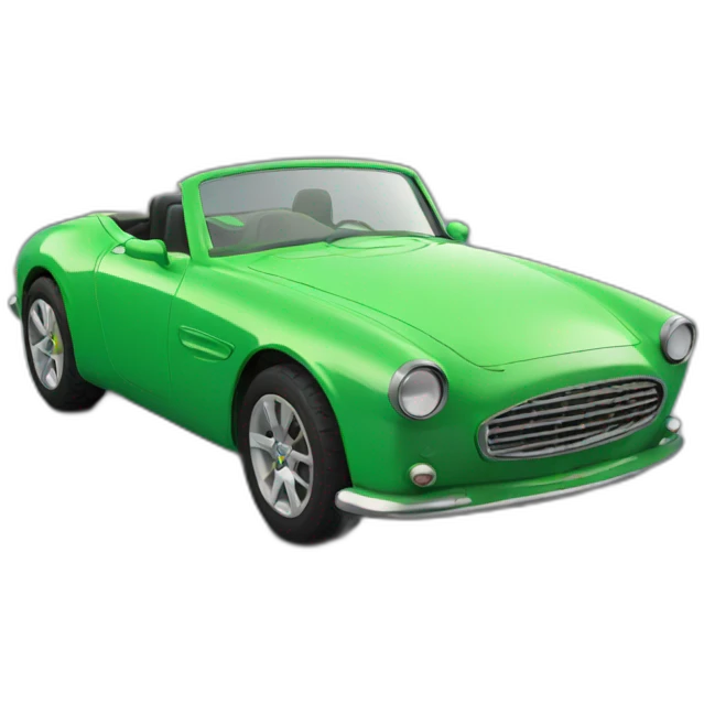 cool car green 3d emoji
