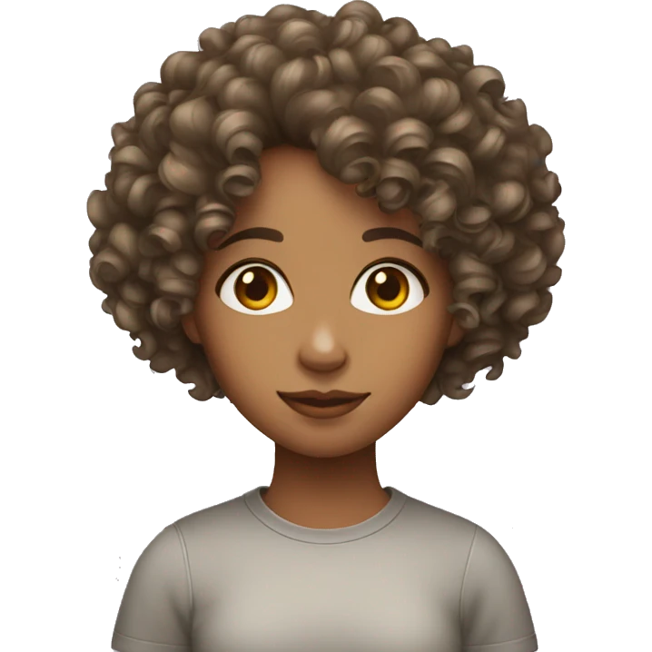 Curly hair girl emoji