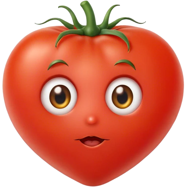 Heart tomato Cute eyes emoji