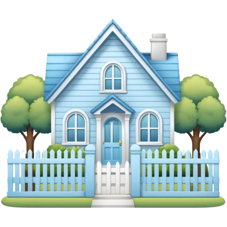 Cute house with light emoji