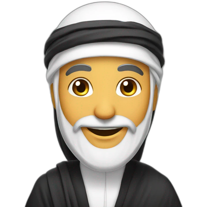 a happy sheikh that is talking emoji