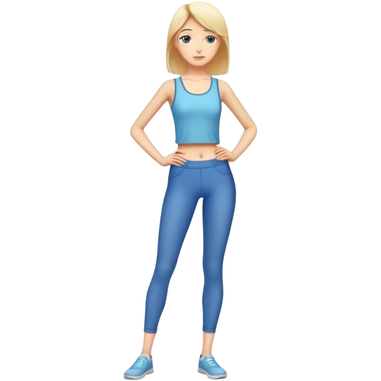 full body skinny female figure standing emoji