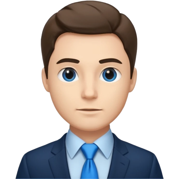 guy with suit and blue tie emoji