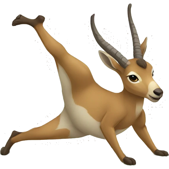 Chamois practicing yoga emoji