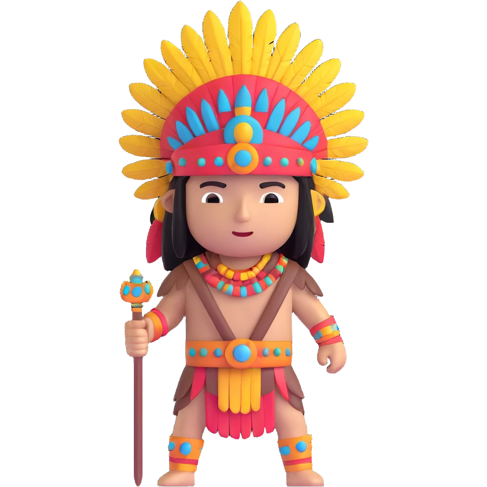 Inca warrior with headdress emoji