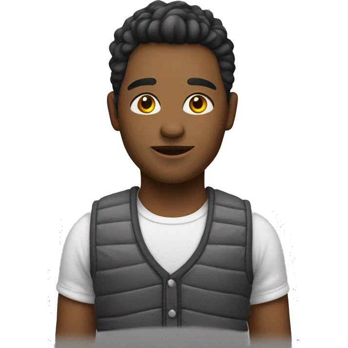 dancer under construction with a vest emoji