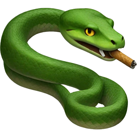 snake smoking tobacco emoji