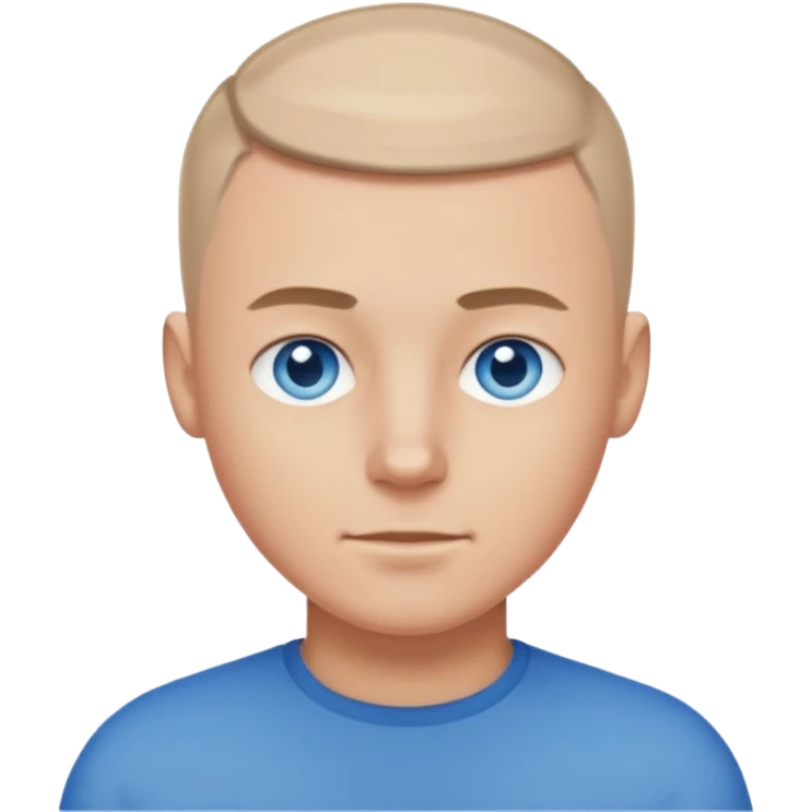 White guy with short buzzcut emoji