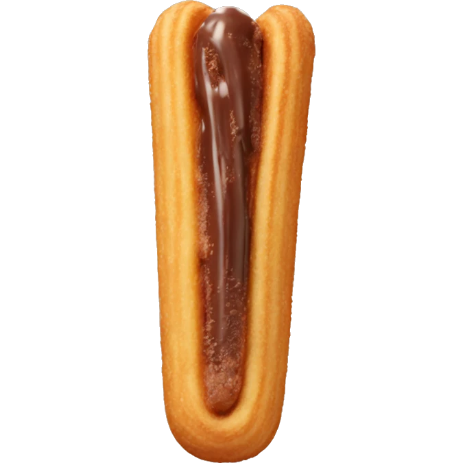 Churro with chocolate  emoji
