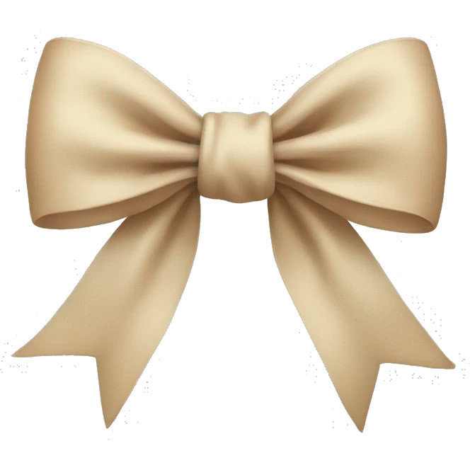 Beige bow emoji