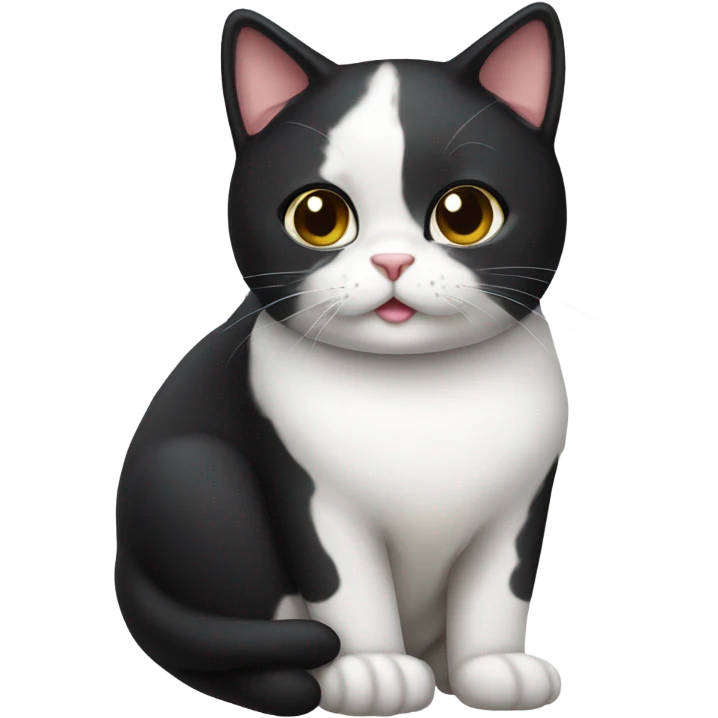 Cute tuxedo cat emoji