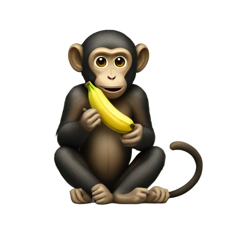 monkey eating banana emoji