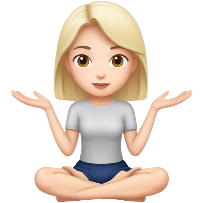 lady doing seated wide angle  emoji