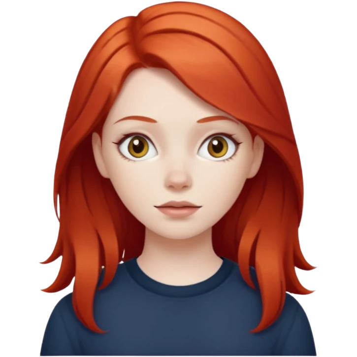 Red head white girl emoji