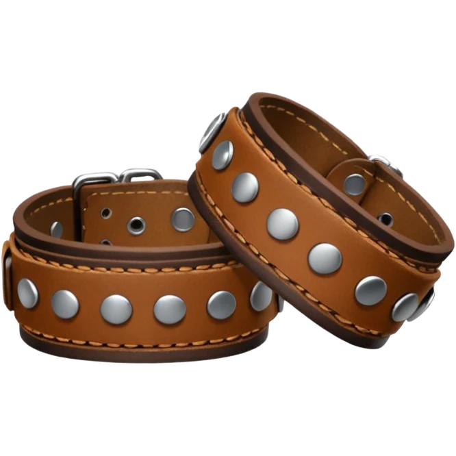 Leather wrist cuffs emoji