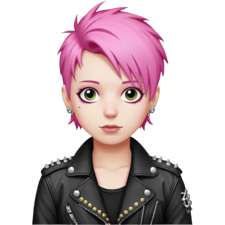 Punk mozart, pink hair emoji