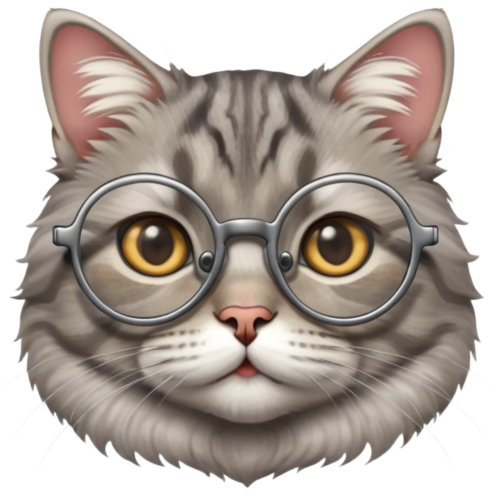 cat with round glasses emoji