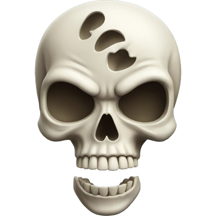 Skull screaming emoji