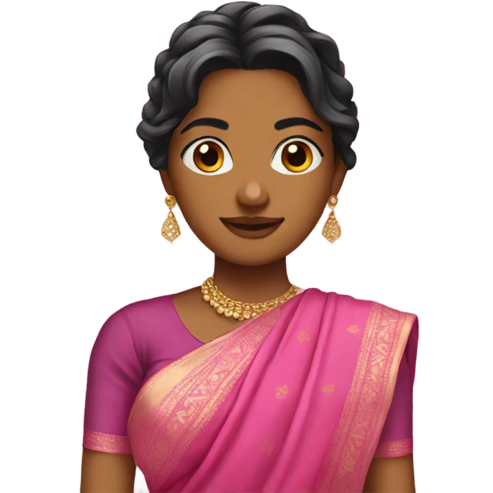 Pink saree emoji