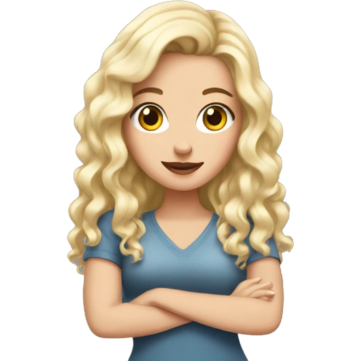 white girl with nails emoji