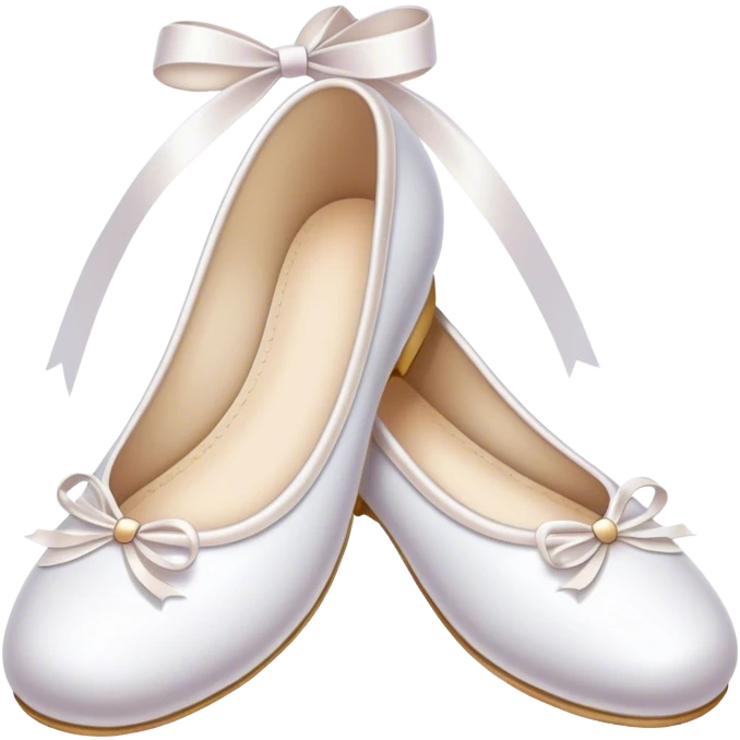 white ballerina shoe emoji