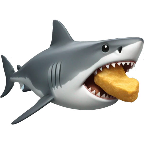 Shark eating nugget emoji