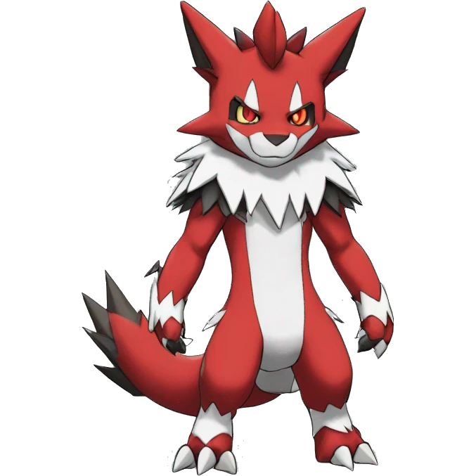 Full body cute cool Guilmon-Zoroark-Zangoose-Incineroar emoji