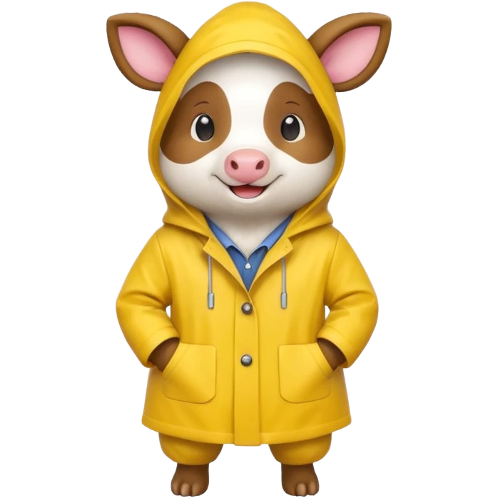 Raincoat Farm Animal emoji