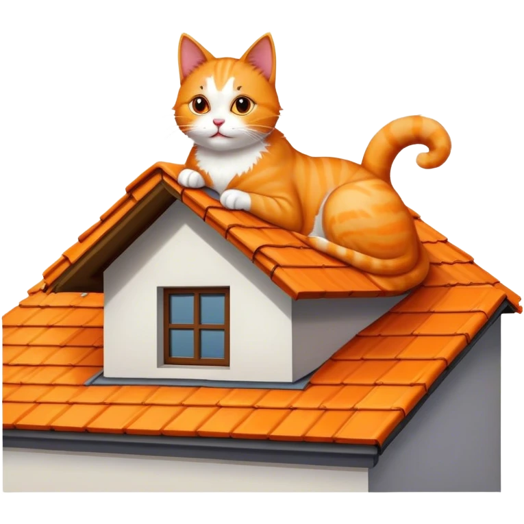 Katze auf dem Dach  emoji