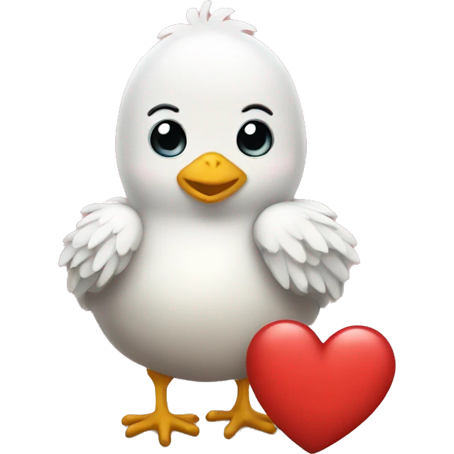 chick holding heart emoji