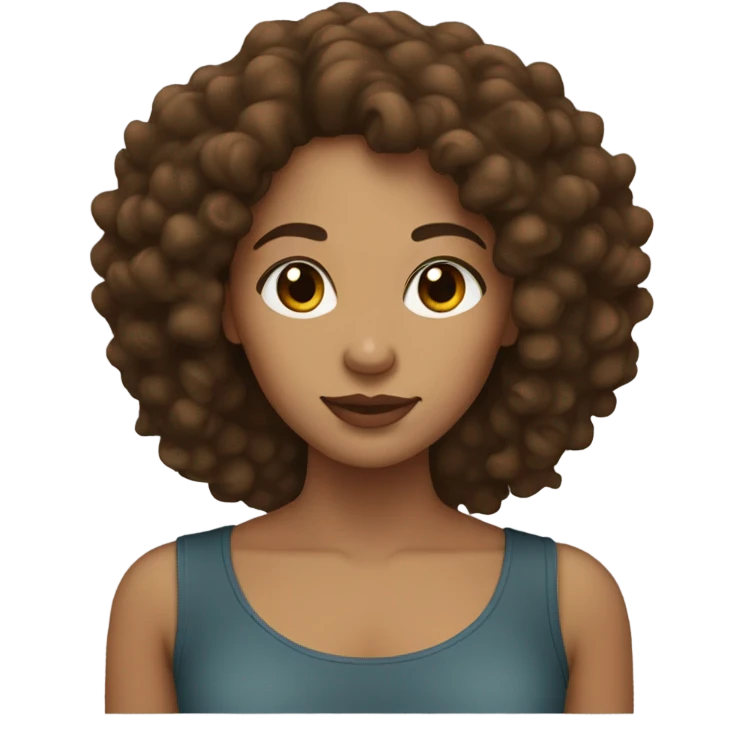 lightskin women with brown curls emoji