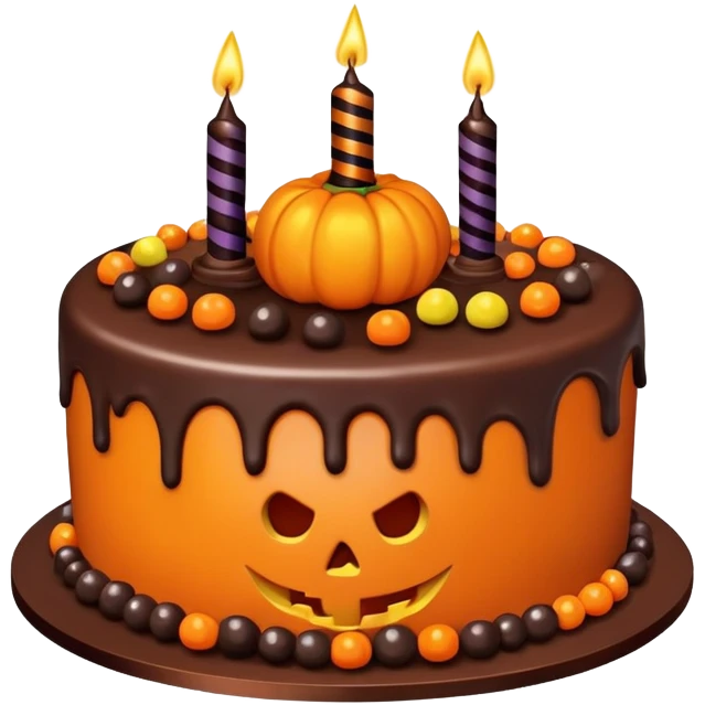 Halloween Birthday cake emoji
