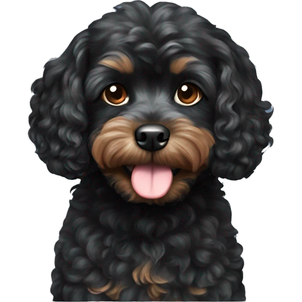 Black cavapoo emoji