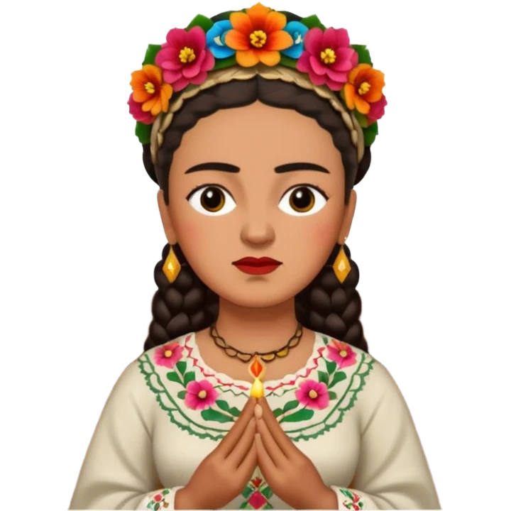 Frida Kahlo in church emoji