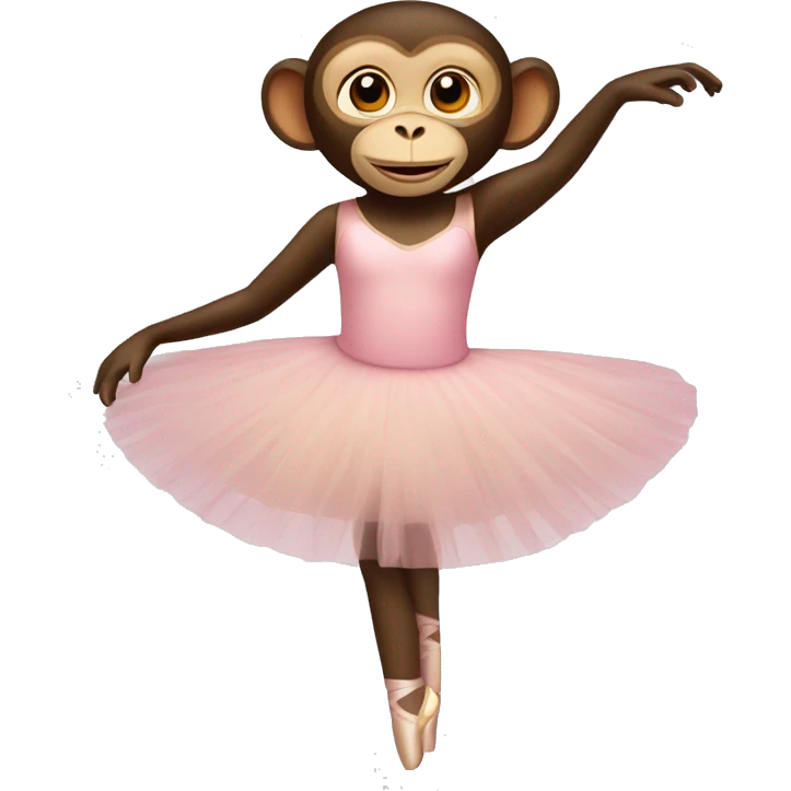 ballerina monkey emoji