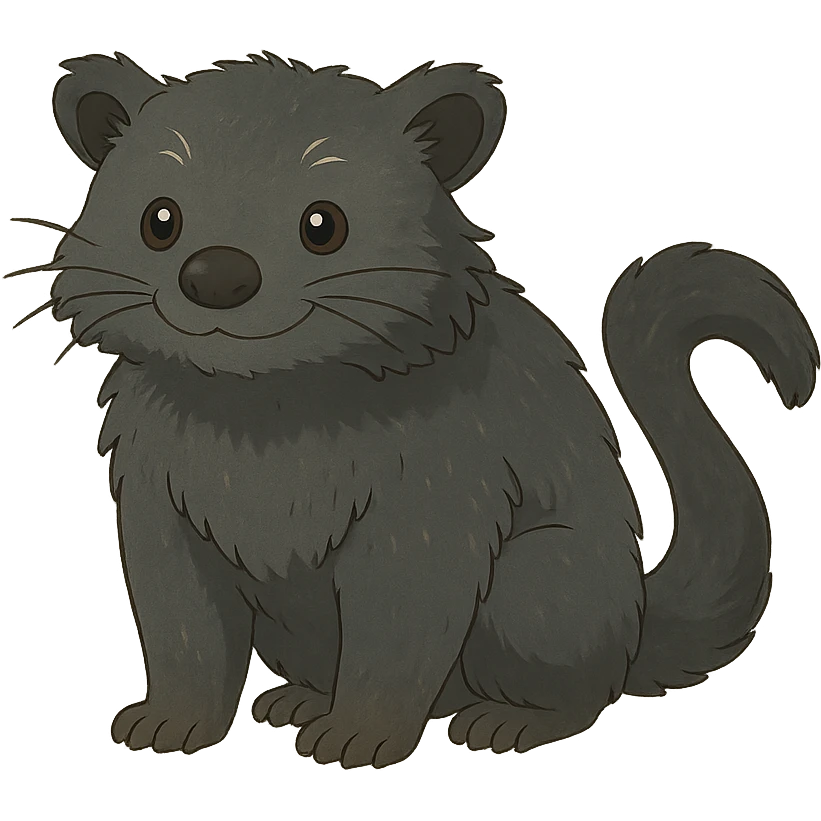 cute binturong emoji