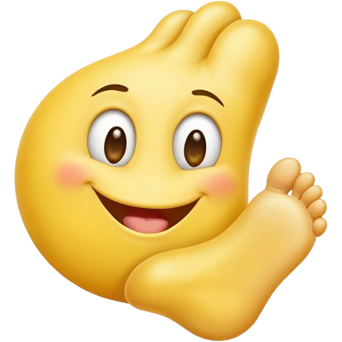 yellow emoji smelling foot emoji