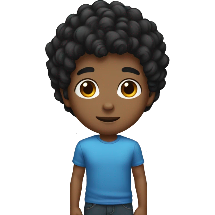 Black hair wbite boy emoji
