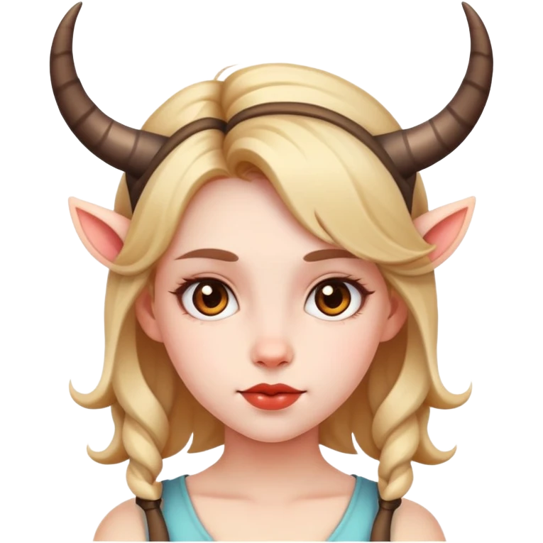 girl with cute horns emoji